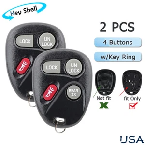 2 For 1996 - 2002 Chevrolet Camaro Keyless Remote Key Fob Shell Case 4 Buttons - Picture 1 of 10