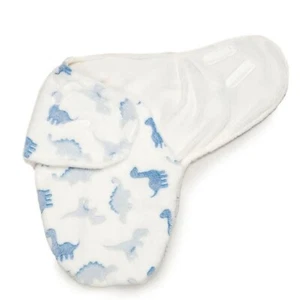 Dinosaur swaddle blanket wrap Soft Touch fleece sherpa lining Newborn-3 months - Picture 1 of 1
