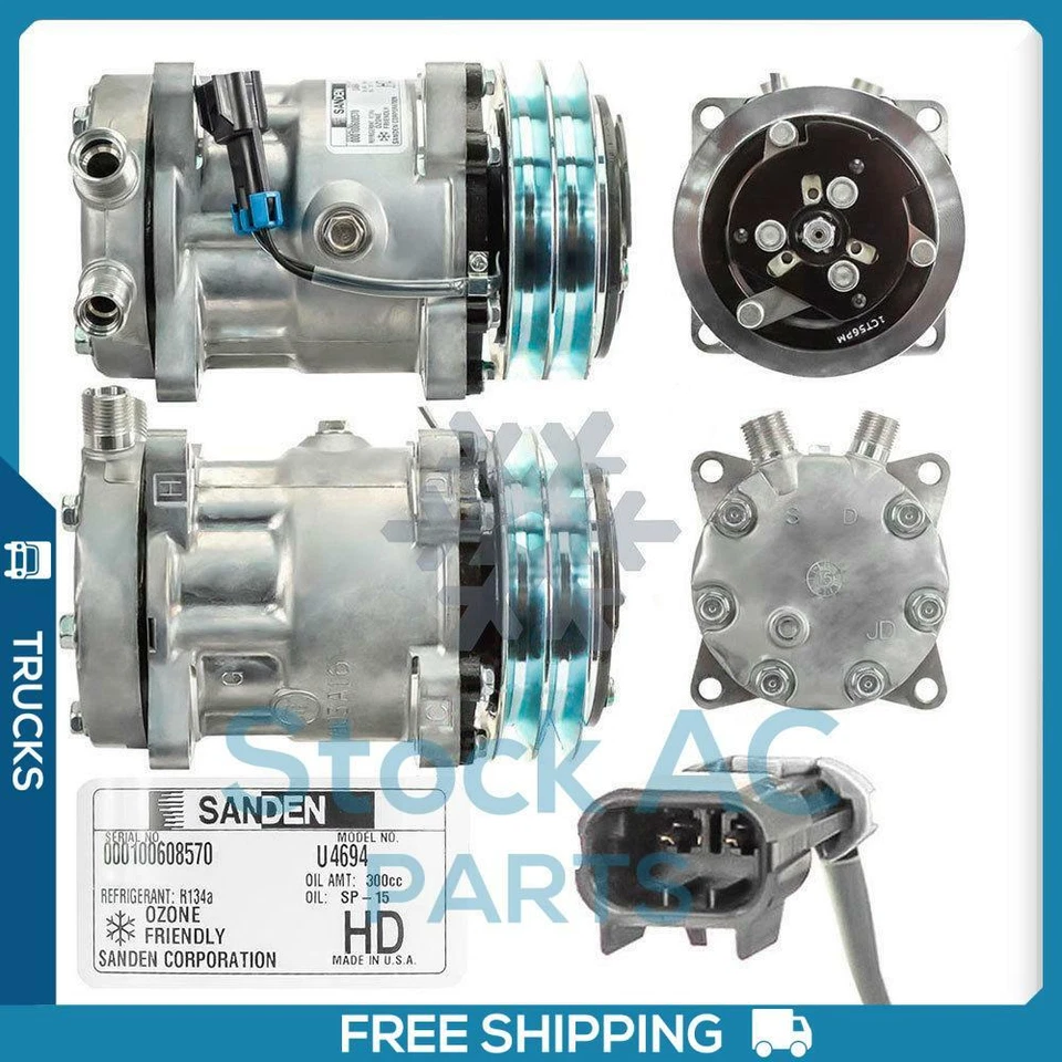 Compresor de aire acondicionado OEM para Peterbilt/Caterpillar - Motor 3406 - OE# 206RD413M Foto 1 de 4