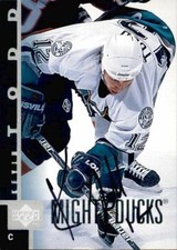 Kevin Todd Signed Autographed 97/98 Upper Deck card Anaheim Mighty Ducks