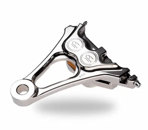 Performance Machine Rear Brake Integrated Caliper Harley Softail 08-14 Chrome - Picture 1 of 1