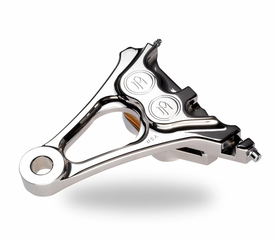 Performance Machine Rear Brake Integrated Caliper Harley Softail 08-14 Chrome - Image 1 of 1