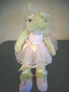 BEARINGTON BABY COLLECTION JULIETTE PIROUETTE 15" BALLERINA FROG PLUSH - Picture 1 of 7