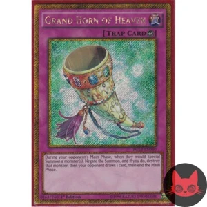 Yugioh Großes Horn des Himmels PGL3-DE040 Gold Secret Rare 1. Auflage NM - Bild 1 von 1