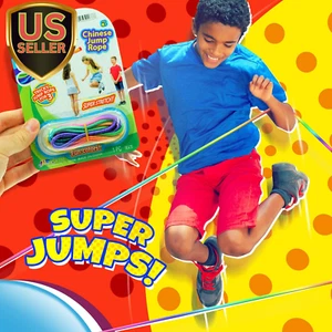 Chinese Jump Rope (Pack) Elastic Skipping Rope Game for Kids & Adults | Color... - Picture 1 of 7