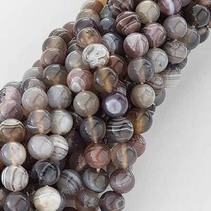 Botswana Agate Beads Genuine Natural Smooth Round Gemstone 4mm 6mm 8mm 10mm - Picture 1 of 16
