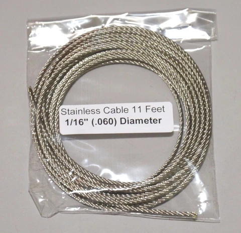 Stainless Steel Cable for Regulator Clocks .060" x 11" Cover