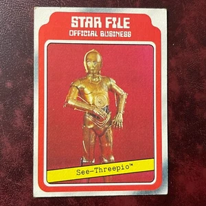1980 Topps Star Wars EMPIRE STRIKES BACK Set C-3PO STAR FILE #6 - EX - Picture 1 of 1
