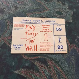 pink floyd the wall June The 13th Memorabilia Earls Court - Picture 1 of 2