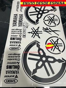 Kit Adhesivas Stickers Vinilos Pegatinas moto Yamaha Universal Logos Marcas - Imagen 1 de 4