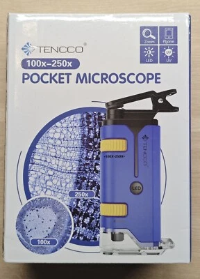 Mini Microscope de Poche pour Enfant - 100-250X - avec plaque d'exemples - Photo 1/4