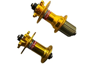 NOVATEC D711SB-D712SB MTB Gold Disc Hub Set - Picture 1 of 2