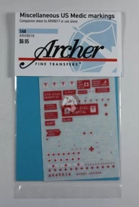 Archer Fine Transfers 1/48 Varie Marche relative a farmaci statunitensi AR49018 - Foto 1 di 1