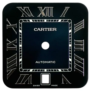 Cartier Santos genuino 39,8 mm esfera romana azul WSSA0030 - Imagen 1 de 4