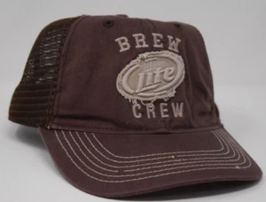 Milwaukee Brewers Brew Crew Miller Lite Truckermütze abgenutzt Druckknopflasche - Bild 1 von 9