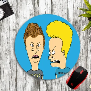 BEAVIS & BUTTHEAD BLUE ROUND PC GAMING MOUSE PAD MAT HOME SCHOOL OFFICE GIFT D2 - Picture 1 of 1