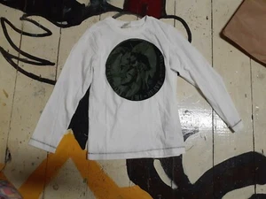 DIESEL Boy's size 6 long-sleeve ONLY THE BRAVE Crew Neck T-SHIRT - Picture 1 of 3