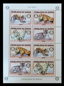 123. Guinea República Sello S/S Tigers. MNH - Imagen 1 de 1