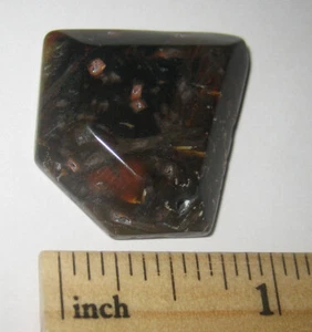 Cabujón de piedra ágata palo turco natural pulido caído 1,1" ~ 8,8 g *2 - Imagen 1 de 3