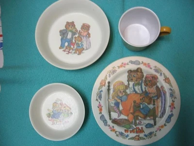 Vintage Three Bears Oneida Childrens Dish Set - Bild 1 von 4