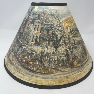 Albert Estate 8” Otoño Tono Marrón Calabazas Casa Embrujada Caballos Campo Foto 1 de 4