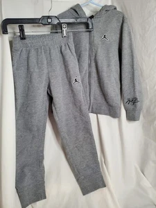 Jordan Sweat suit Boys 5 6 year Sweatpants Hoodie Set Gray Outfit Sports Joggers - Picture 1 of 13