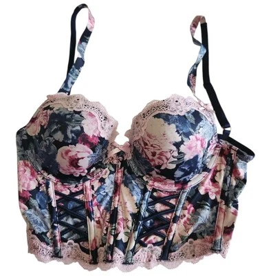 Victoria's Secret Dream Angels Floral Encaje Corsé Bustier Sujetador Top Talla 32C Foto 1 de 4