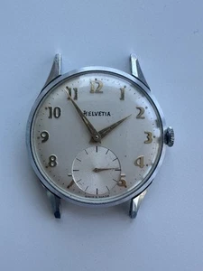 Rare Vintage Helvetia Manual Wind Men’s Watch - Caliber H64 Movement - Picture 1 of 7