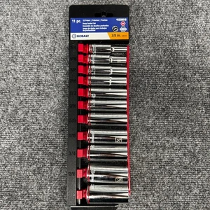 Kobalt Standard #0338616 3/8 Zoll Schraubenschlüssel 11 Stck tief Steckschlüsselsatz SAE 12-Punkt 274 - Bild 1 von 4