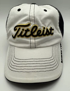 Cappello berretto baseball Titleist Golf 47 marca Iowa Hawkeyes strapback nero bianco oro - Foto 1 di 13