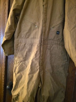 Vintage "Walls" Insulated Canvas Zip-Up Coveralls Men's SZ 2XL  Brown - Image 1 of 4