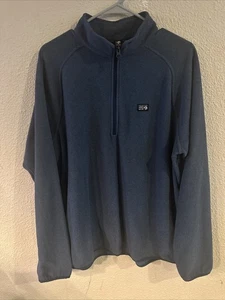 Mountain Hardwear 1/4 Zip Sweater Men's XL Blue Very Soft - Picture 1 of 9