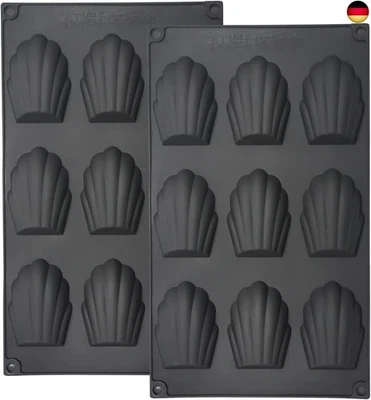 YXHZVON 2 Stücke Madeleine Backformen, 9 Hohlräume Silikon Madeleines B - Bild 1 von 4