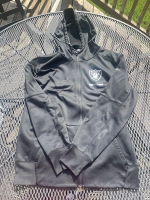 Sudadera con capucha Nike On The Field Oakland Raiders para hombre con cremallera talla mediana estampado de logotipo Foto 1 de 4