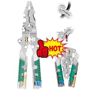Multi-Functional Wire Stripper Scissors With-Electrical Test --Crimping PliersAu - Picture 1 of 19