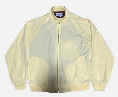 Chaqueta Izod De Colección Para Hombre Mediana Amarilla Cremallera Completa Forrada a Cuadros Golf Aire Libre Foto 1 de 4