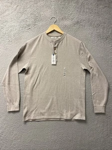 ROWM Men's Thermal Henley Shirt, Gray NWT /143-20 - Picture 1 of 9