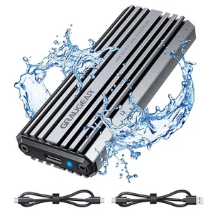 Aluminiowa obudowa GRAUGEAR M.2 SSD, USB3.2 Gen2 10Gbit/s, NVMe, M.2-PCIe SSD 228 - Zdjęcie 1 z 10