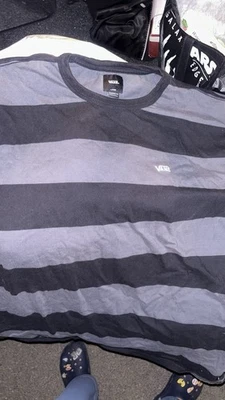 Vans Black And Gray Striped Shirt - Image 1 of 3
