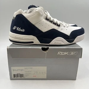 Bomba Reebok GXT II unidad G talla 9,5 para hombre blanco/azul EE. UU. 10-146115 NUEVA CON CAJA - Imagen 1 de 15