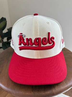 Los Angeles LA Angels New Era Fitted Hat - 7 5/8 (Red & White) *Ohtani Patches* - Image 1 of 4