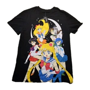 NWT Sailor Moon Sailor Guardians Group Boyfriend Fit Oversized Girls T-Shirt XL - Picture 1 of 10