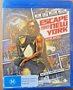 ESCAPE FROM NEW YORK LIMITED EDITION BLU RAY 1981 LIKE NEW REGION FREE - Picture 1 of 4