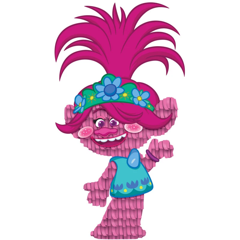 Trolls World Tour Party Supplies Mini Pinata Decoration Poppy Girl Birthday Pink - Image 1 of 1