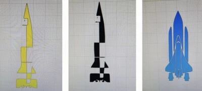Goblin Space Shuttle Satellite Alpha V-2 model rocket decal custom rocket decals - Image 1 of 4