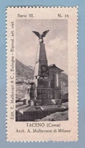 ER7123 Erinnofili propaganda Monumenti ai Caduti: III-16 Taceno (Como) - Picture 1 of 1