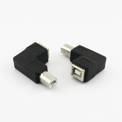1x USB 2.0 B Female Jack to Right Angle B male Plug Printer Connertor Adapter - Image 1 of 4