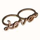 Ring Love Gold-colored Double Statement Two-finger Ring New