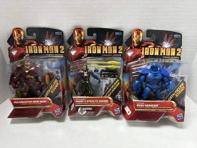 2010 Iron Man 2 3.75 Inch #20, 27, 35 Stealth Armor, Hulkbuster, Iron Monger Lot - Image 1 of 4