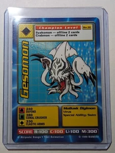 Tarjeta Digimon Gesomon Champion Level Bo-30 1999 Bandai LP - Imagen 1 de 2